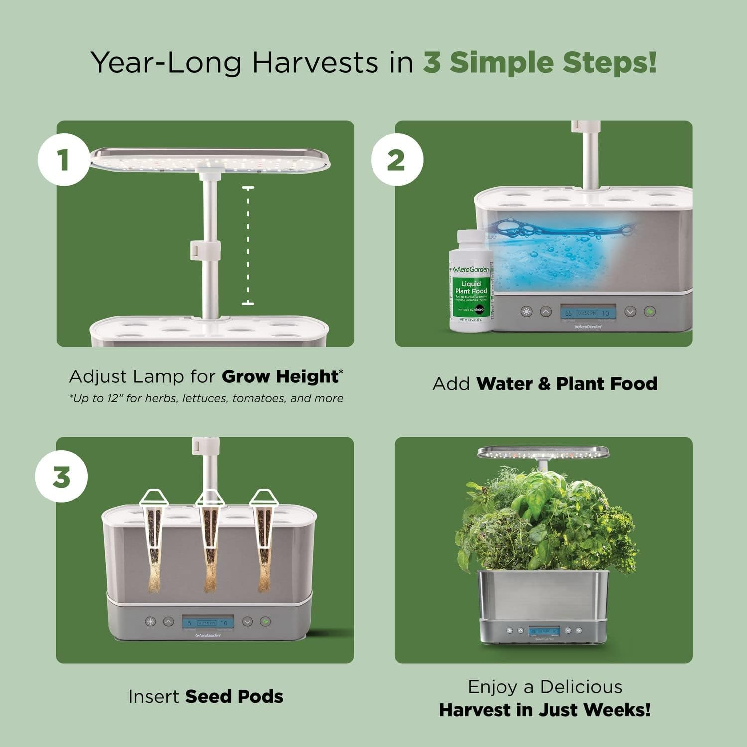 Indoor Garden Hydroponic System and Seed Kit