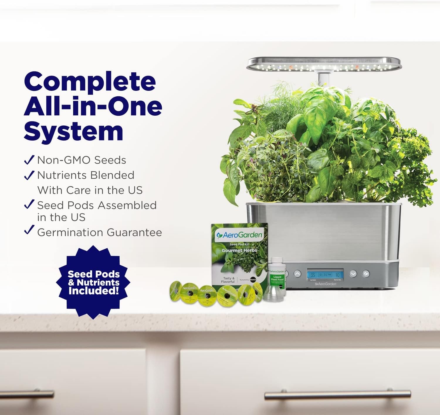 Indoor Garden Hydroponic System and Seed Kit
