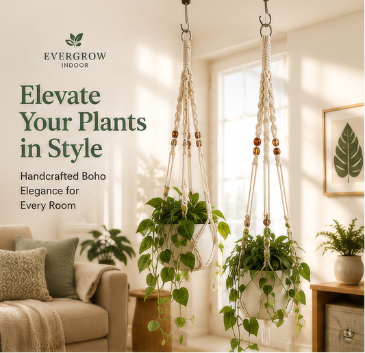 Bohemian Hanging Plant Holders – Decorative Macrame Planter Set