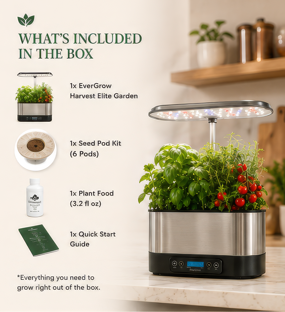 Smart Indoor Hydroponic Garden Kit – Grow Fresh Herbs & Vegetables Year-Round